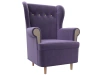 Кресло Торин Велюр 78x74x104 фиолетовый/бежевый