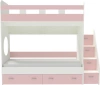 Кровать двухъярусная Юниор-1 Белый/Розовый 80х190