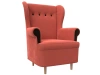 Кресло Торин Микровельвет 78x74x104 коралловый/коричневый