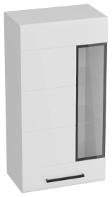 Шкаф-витрина Кёльн 60х34х115 белый аляска/белый глянец