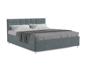 Кровать Нью-Йорк с подъемным механизмом 140х190 серо-синий
