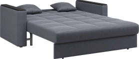 Диван-кровать Неаполь 1.8 серый/накладка венге 221х107х90 (без декор. подушек)