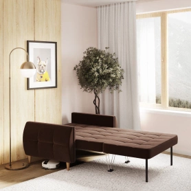 Диван-кровать Этро Люкс коричневый 140х200