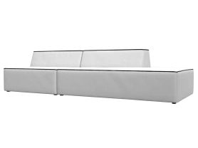 Модульный диван Монс Модерн 280х110х70 Экокожа белый/черный правый (без декор. подушек)