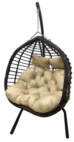 Кресло подвесное Ортис 130х126х205 коричневый