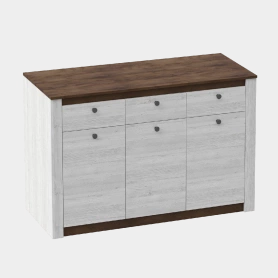 Тумба Даллас дуб винтерберг/таксония 136х40х90