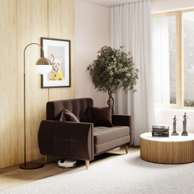 Диван-кровать Этро Люкс коричневый 100х200