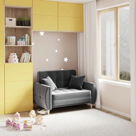 Диван-кровать Этро Люкс темно-серый 120х200