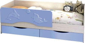 Детская кровать Алиса 80х160 белфорт/голубой