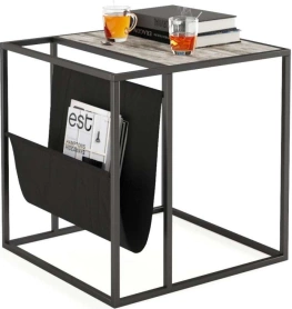Журнальный стол СТ Черный/Сосна/далас коричневый 60x57x60