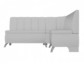 Кухонный диван угловой Кантри Экокожа Белый 172х134х88 (без декор. подушек)