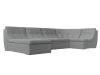 П-образный модульный диван Холидей Корфу 305х167х95 Серый (без декор. подушек)