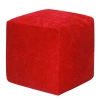 Пуфик Куб 40х40х40 микровельвет красный