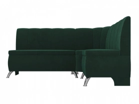 Кухонный диван угловой Кантри Велюр Зеленый 172х134х88 (без декор. подушек)