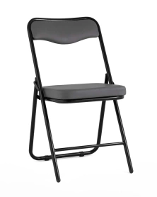 Складной стул Джонни серый/Каркас черный матовый 45х50х83