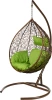 Кресло подвесное со стойкой BiGarden "Tropica", черное зелёная подушка