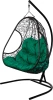Кресло подвесное со стойкой BiGarden "Primavera", белое зелёная подушка