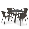 Комплект плетеной мебели T282BNT/Y137C-W53 4Pcs Коричневый