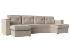 П-образный диван Принстон Велюр 314х151х90 Серый (без декор. подушек)