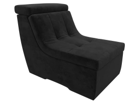 Модуль-кресло для дивана Холидей Люкс Велюр 71х115х91 Черный (без декор. подушек)