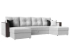 П-образный диван Валенсия Экокожа 296х155х73 Белый