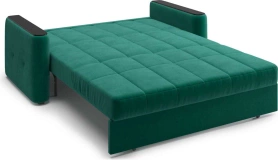 Диван-кровать Ницца 1.4 изумрудный/накладка венге 180х103х90