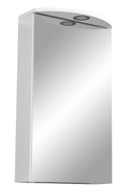 Шкаф-зеркало Альда с освещением 40х24х70 Белый