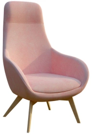Кресло Арель 77х77х122 розовый