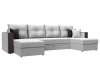 П-образный диван Валенсия Рогожка 299х155х93 Серый