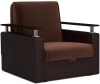 Кресло-кровать Шарк 83х95х95 коричневый/бежевый