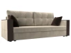 Прямой диван Валенсия Лайт 225х85х79 бежевый/коричневый