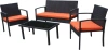Набор мебели Бостон оранжевый/черный