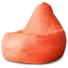 Кресло Мешок Груша Оранжевая ЭкоКожа 95х95х135