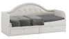 Кровать Адель с мягкой спинкой тип 1 Мокко светлый 80х200