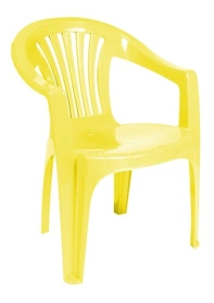 Кресло пластиковое Эфес 56х59х76 желтый