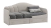 Кровать с мягкой спинкой и ящиками Сабрина Светло-серый 90х200