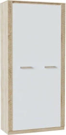 Шкаф 2-х дверный Элегия ШК-142 101х44х212 дуб сонома/белый глянец