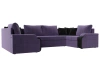 П-образный диван Николь Велюр 332х195х95 Фиолетовый