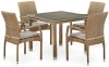 Комплект плетеной мебели T257B/Y379B-W65 (4+1) Светло-коричневый
