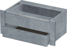Ящик для хранения Экспресс 70х60х39 бетон