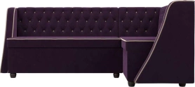 Кухонный диван угловой Лофт Велюр Фиолетовый 197х136х85 (без декор. подушек)